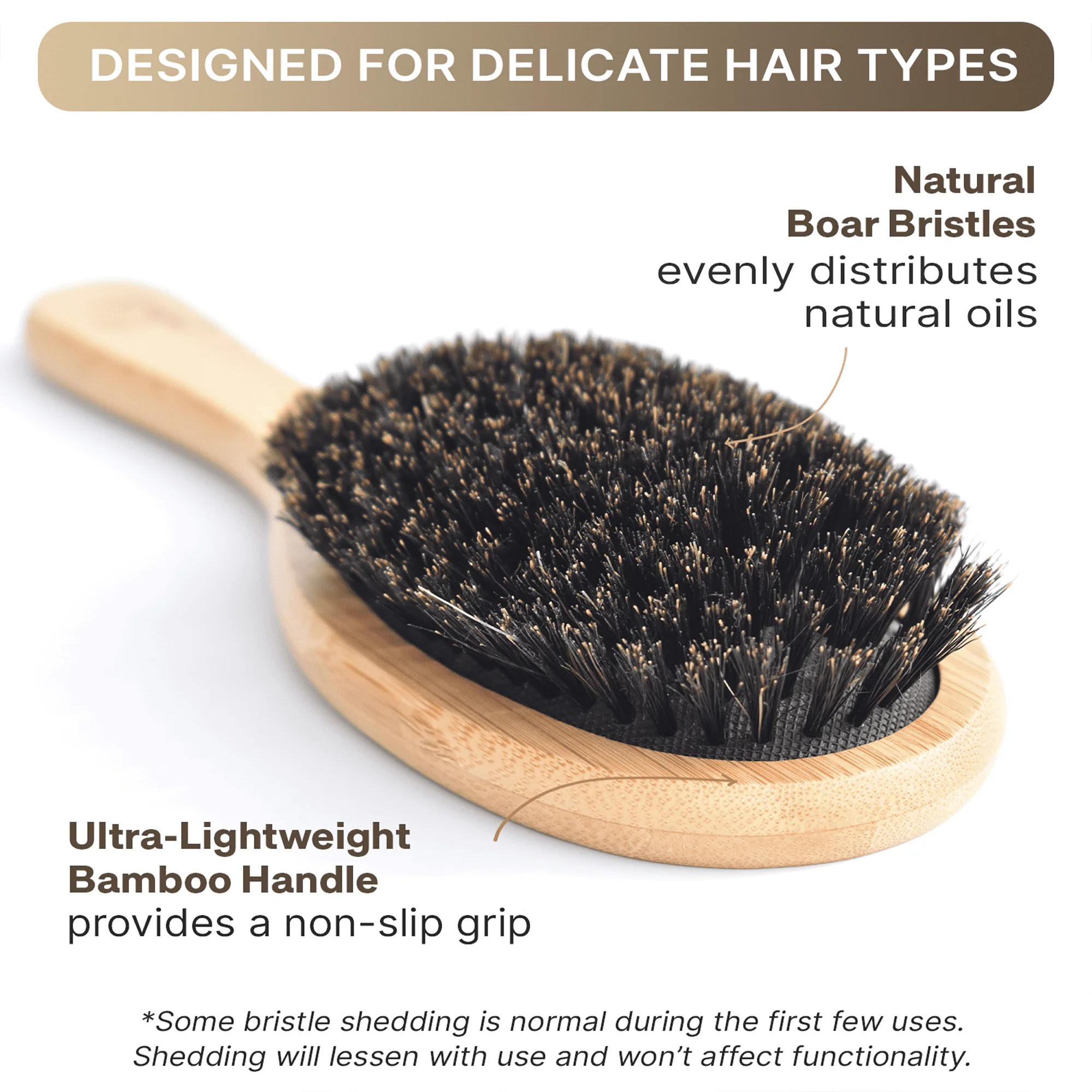 100% Boar Bristle Hair Brush - Image 7