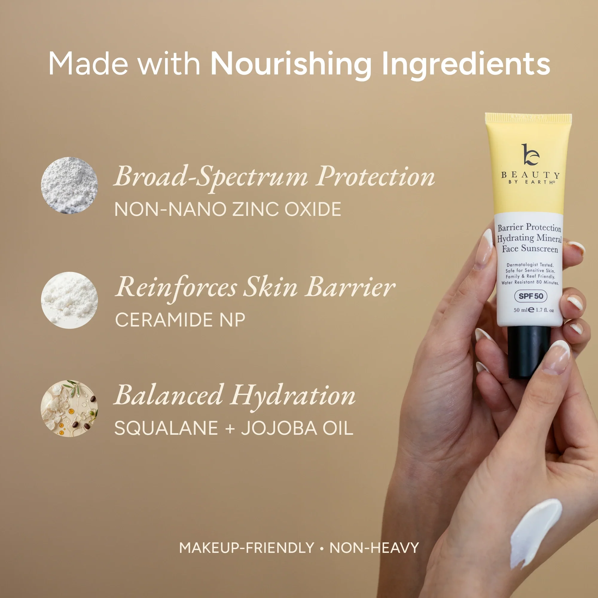Barrier Protection Hydrating Mineral Face Sunscreen (SPF 50) - Image 3
