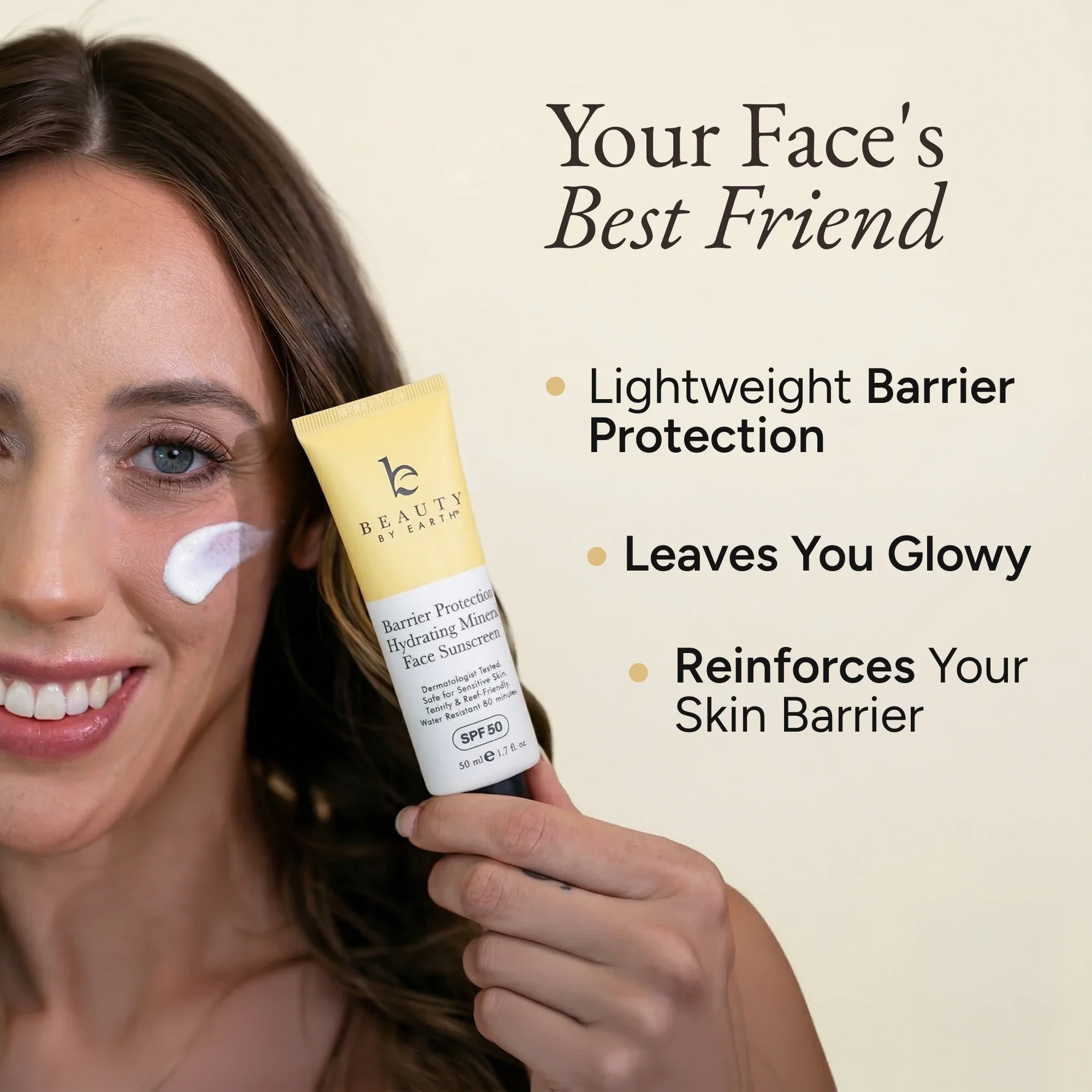 Barrier Protection Hydrating Mineral Face Sunscreen (SPF 50) - Image 8
