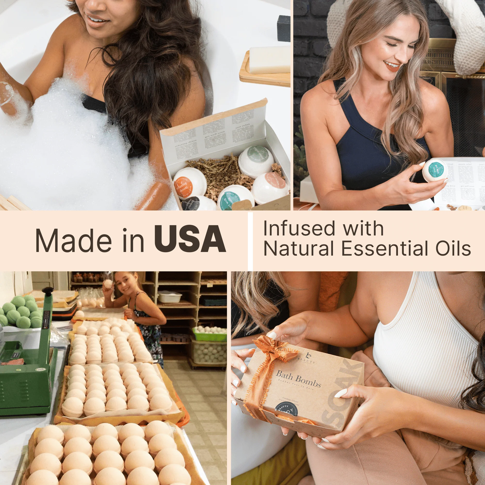 Relaxing Bath Bomb Gift Set - (6-Pack) – Natural & Vegan Ingredients - Image 4