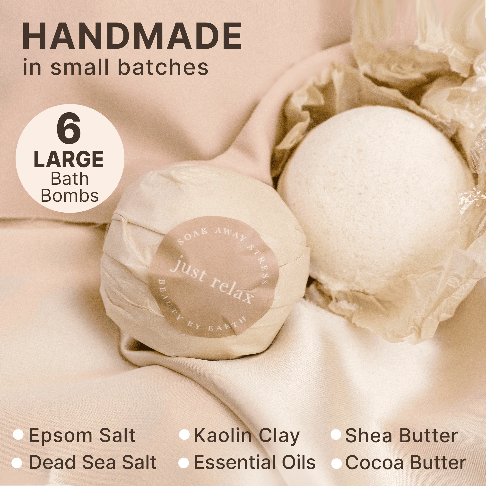 Relaxing Bath Bomb Gift Set - (6-Pack) – Natural & Vegan Ingredients - Image 5