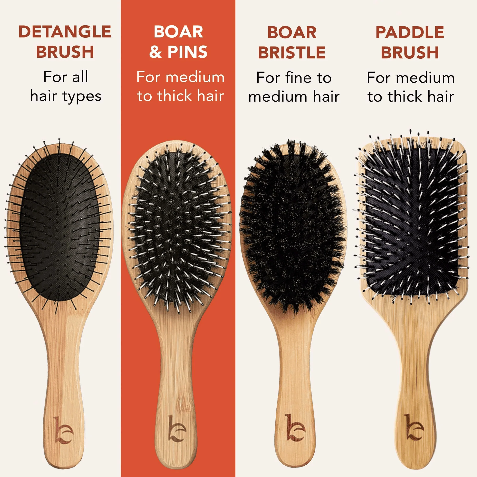 Boar Bristle Hair Brush - Image 8