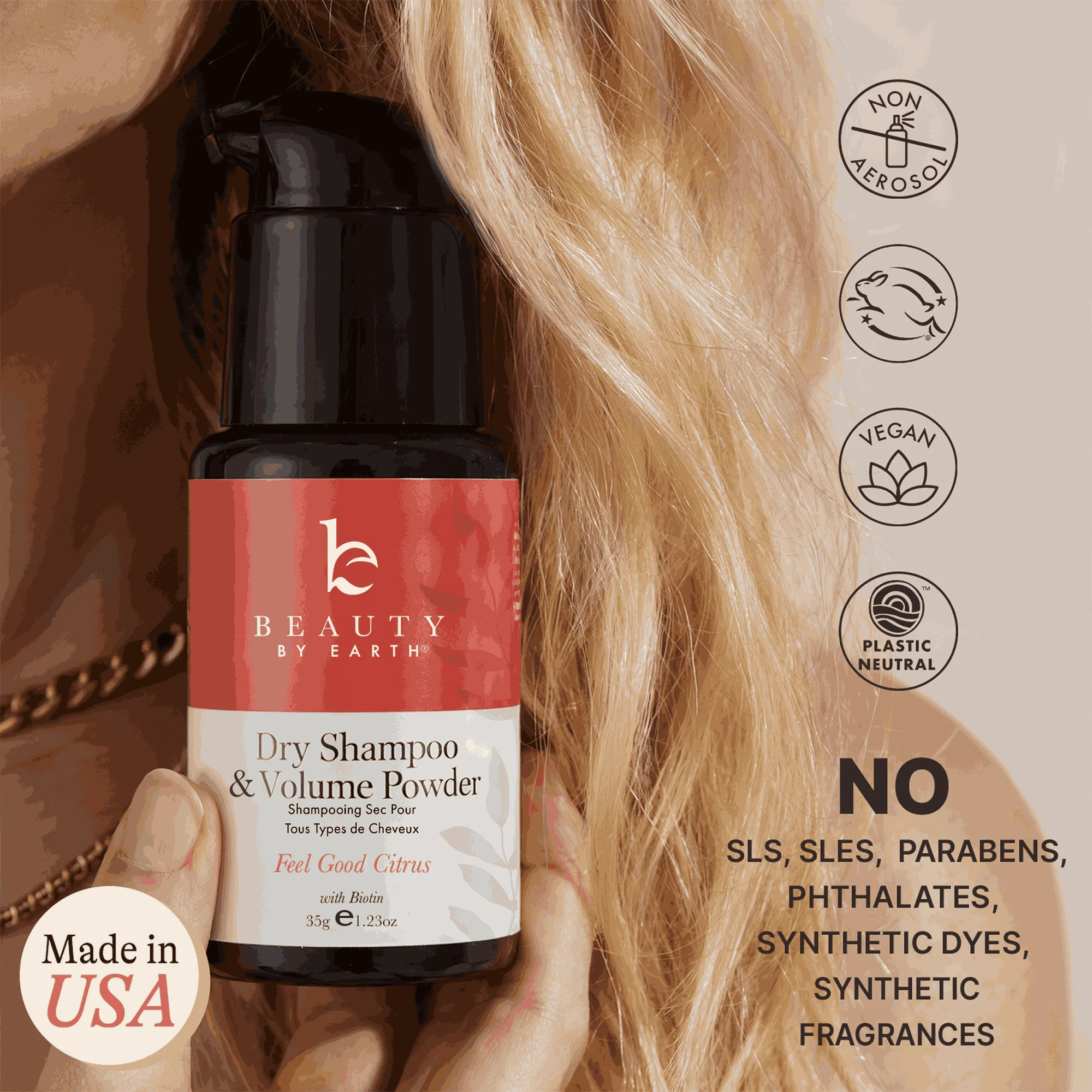 Dry Shampoo & Volume Powder (Feel Good Citrus) - Image 9