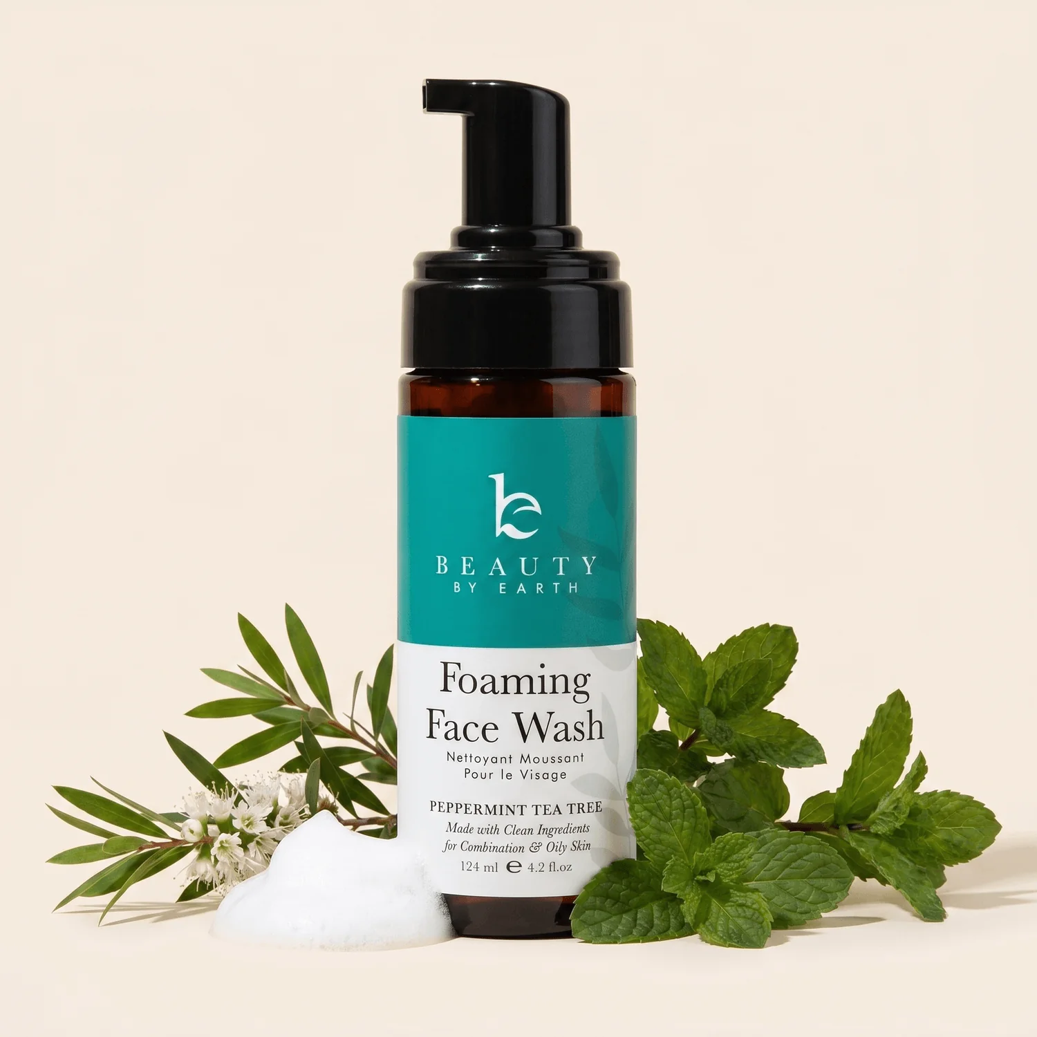 Peppermint Tea Tree Foaming Face Wash - Image 4