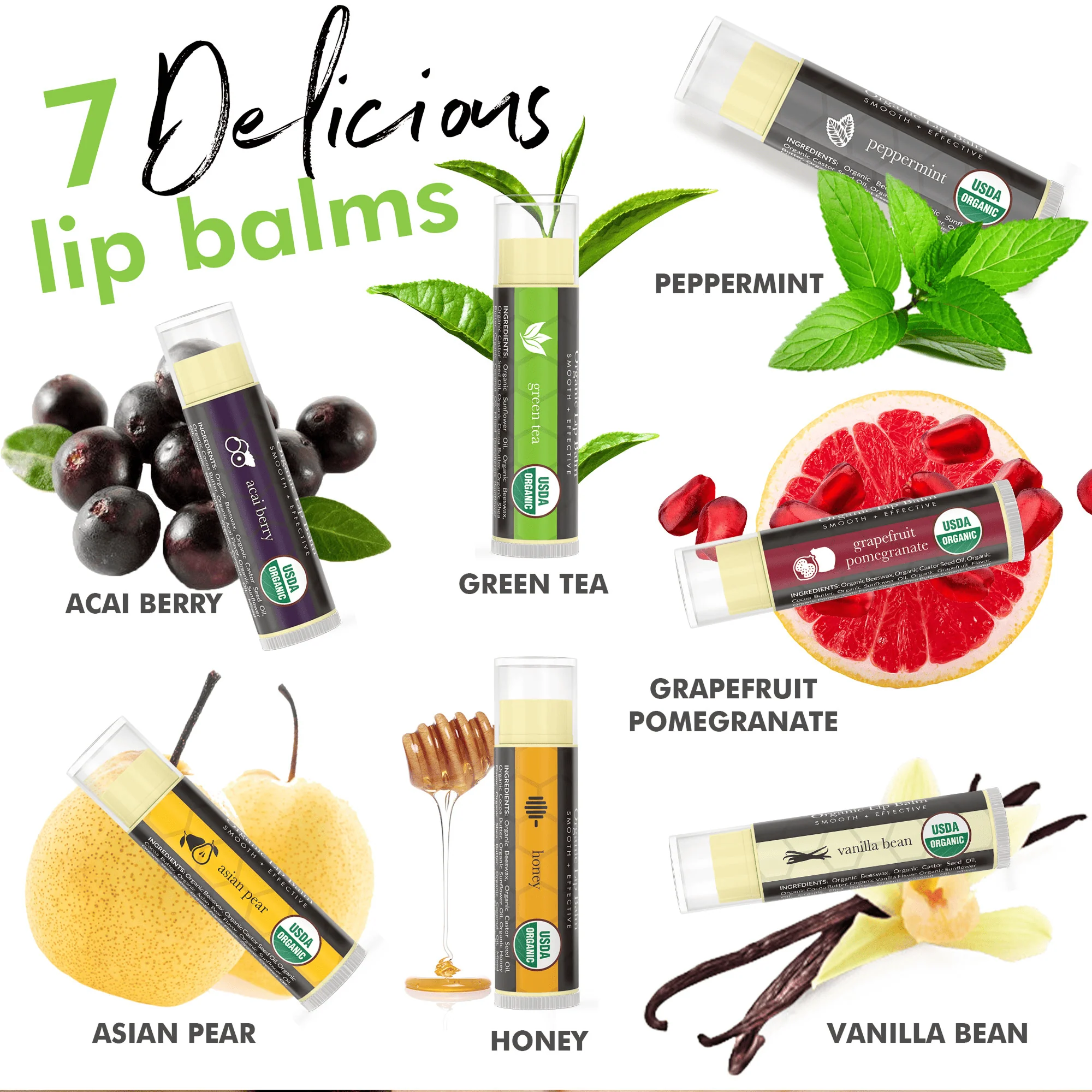 Organic Lip Balm Gift Set (12 PACK) - Image 7