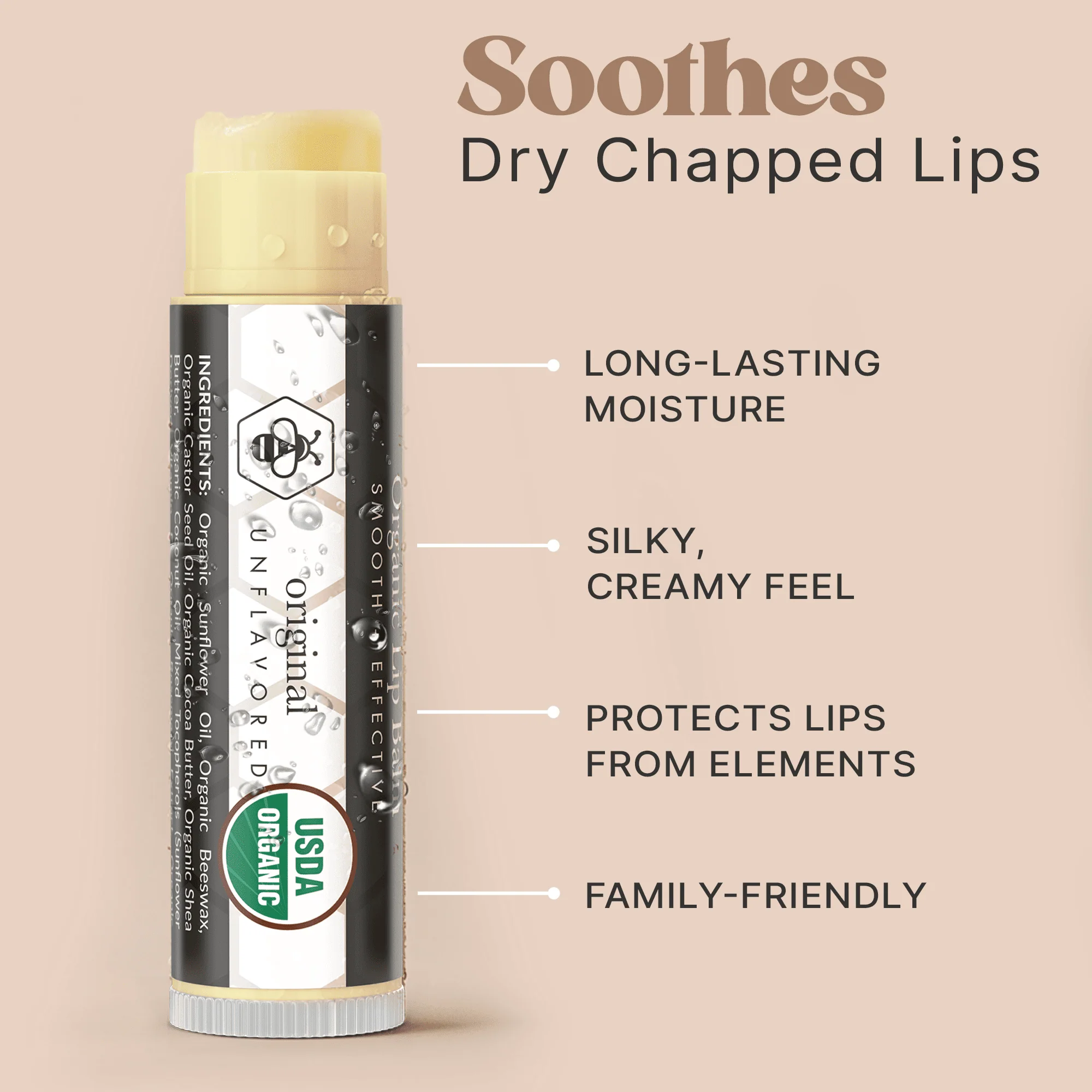 Organic Unflavored Lip Balm (4 PACK) - Image 8