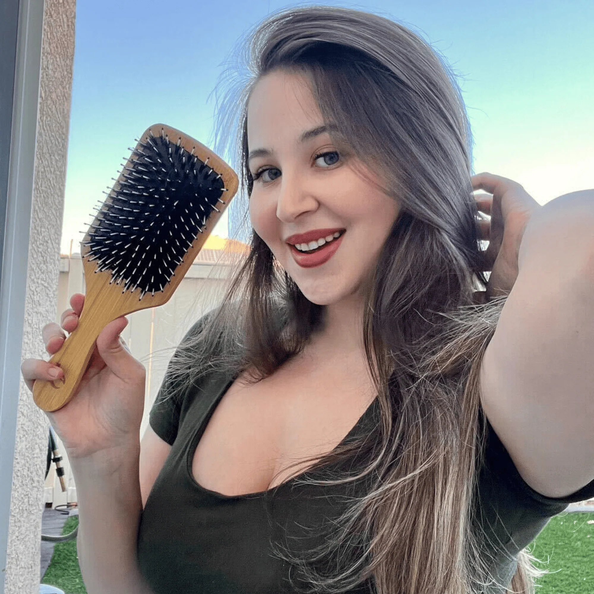 Paddle Boar Bristle Hair Brush - Image 7