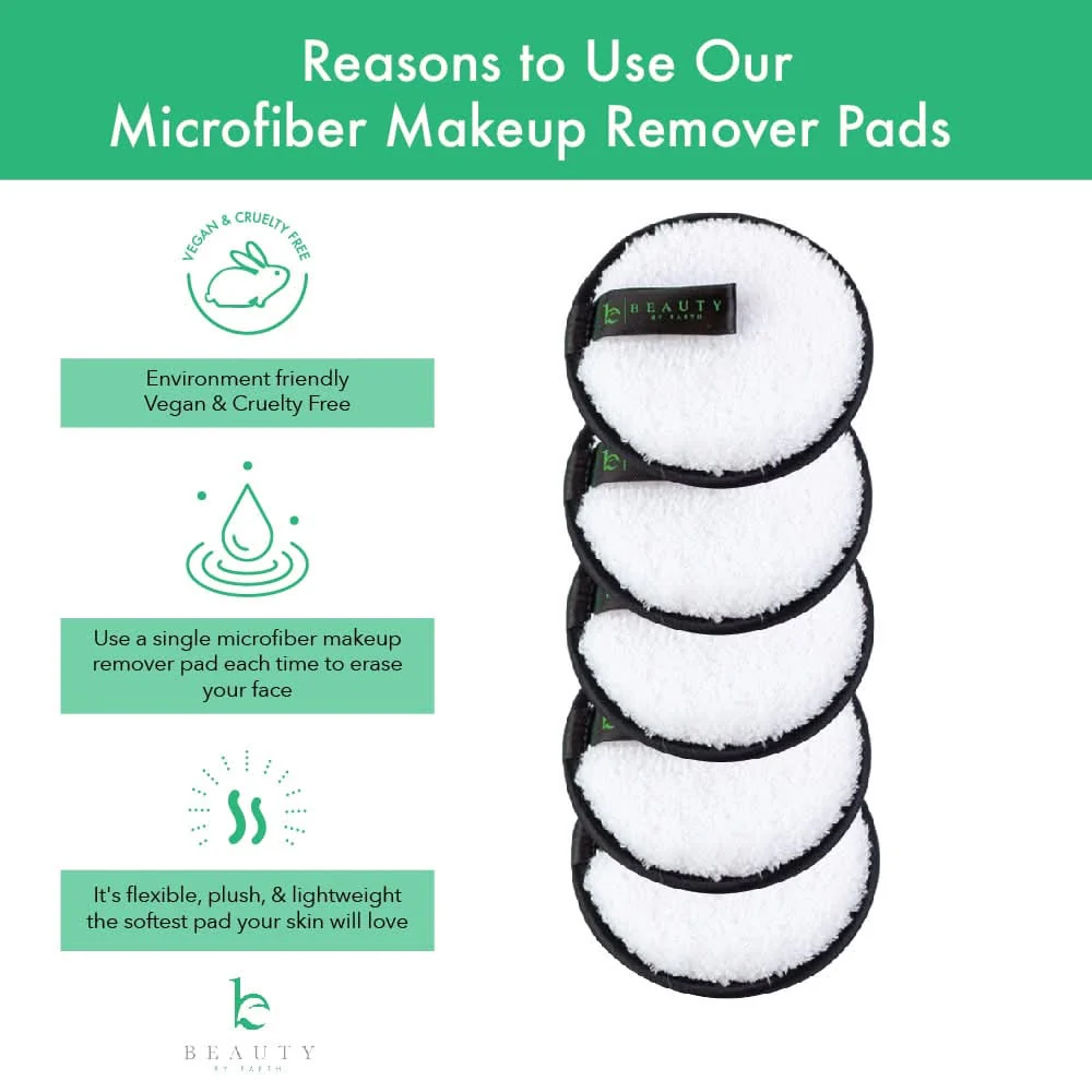 Reusable Microfiber Makeup Remover Pads (5-Pack) - Image 3